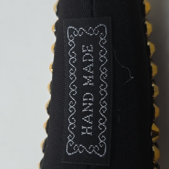 Gold and Black Beaded Headband - Picture 2 of 4